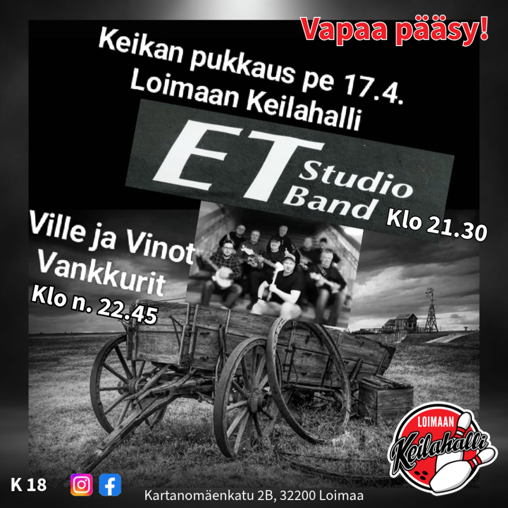 17.4. 2026 ET Studio Band & Ville ja Vinot Vankkurit