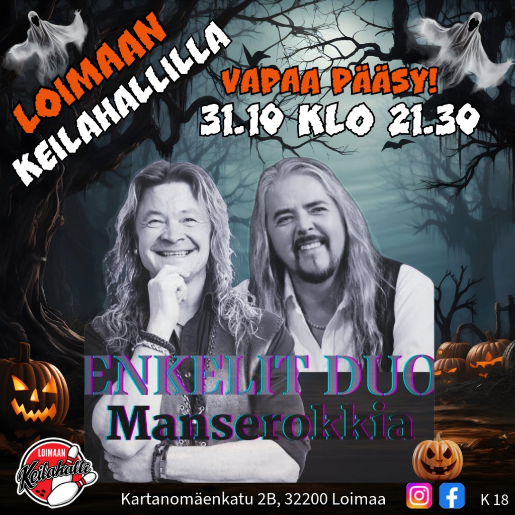 Halloween bileet Enkelit Duon tahtiin 31.10..